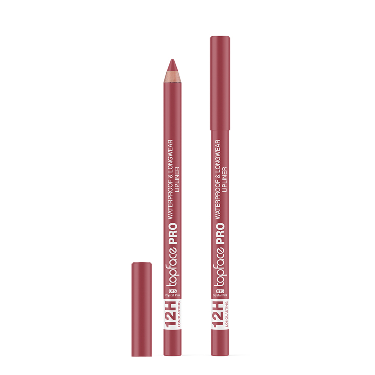 Олівець для губ topface PRO Waterproof & Longwear водостійкий PT621, 015 Crystal Pink Рожевий Олівець для губ topface PRO Waterproof & Longwear водостійкий PT621, 015 Crystal Pink Рожевий