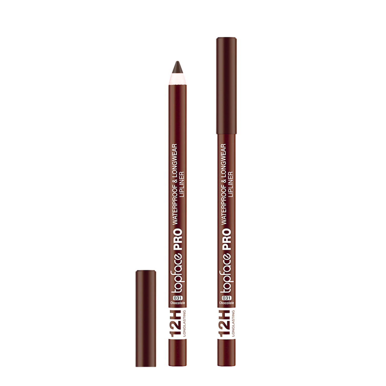Олівець для губ topface PRO Waterproof & Longwear водостійкий PT621, 031 Chocolate Коричневий Олівець для губ topface PRO Waterproof & Longwear водостійкий PT621, 031 Chocolate Коричневий