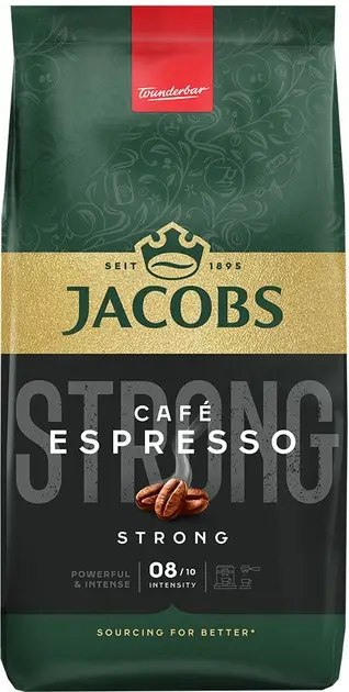 Кофе в зернах Jacobs Cafe Espresso Strong 1 кг Кофе в зернах Jacobs Cafe Espresso Strong 1 кг