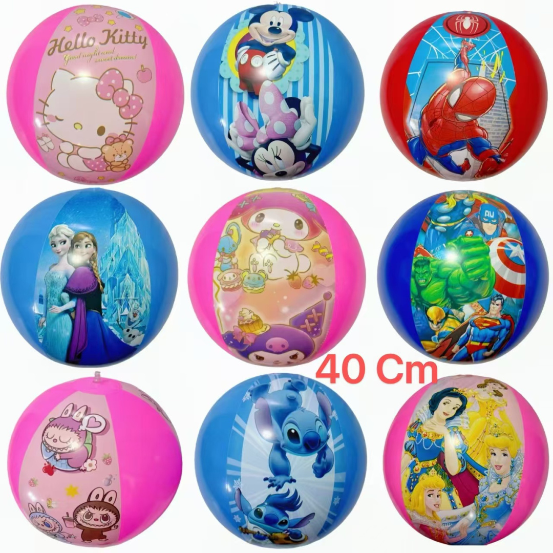 Надувной мяч 40 см с героями мультфильмов - Hello Kitty, Микки Маус, Frozen, Мстители, Стич Надувной мяч 40 см с героями мультфильмов - Hello Kitty, Микки Маус, Frozen, Мстители, Стич