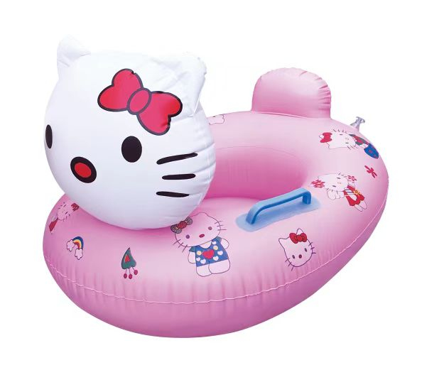 Надувная детская лодка Hello Kitty розовая - игрушка для купания в бассейне Надувная детская лодка Hello Kitty розовая - игрушка для купания в бассейне