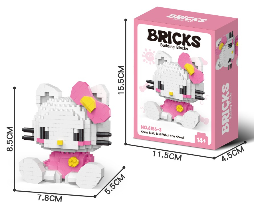 Конструктор Bricks Hello Kitty рожева міні-фігурка NO.6156-3 - 14+ Конструктор Bricks Hello Kitty рожева міні-фігурка NO.6156-3 - 14+