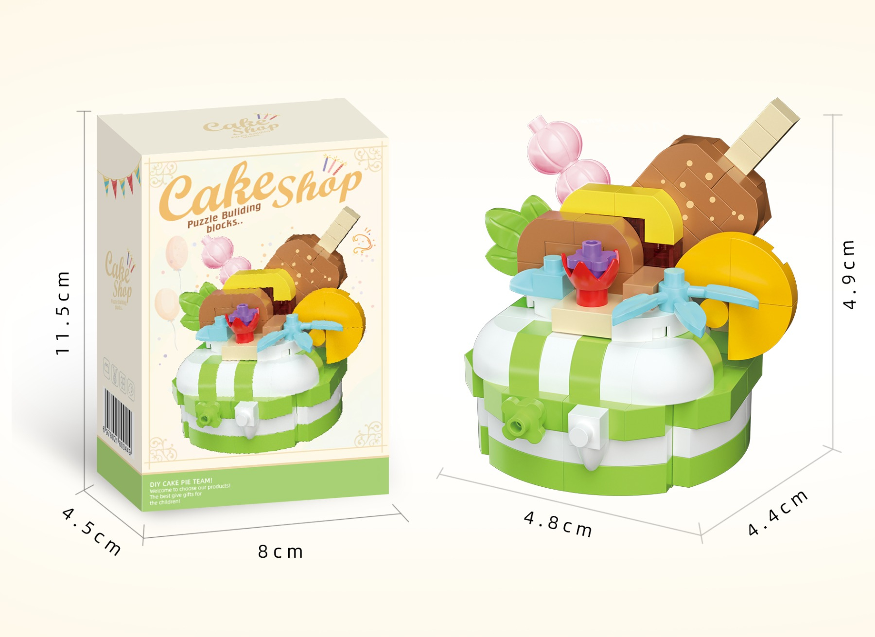 Конструктор Cake Shop Торт з каштанами 170 деталей - DIY пазл іграшка для дітей Конструктор Cake Shop Торт з каштанами 170 деталей - DIY пазл іграшка для дітей