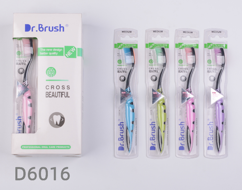 Зубна щітка Dr.Brush Cross Beautiful середньої жорсткості D6016 - набір 4 кольори Зубна щітка Dr.Brush Cross Beautiful середньої жорсткості D6016 - набір 4 кольори