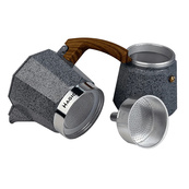 Гейзерная кофеварка Magio MG-1012 450 мл, кофеварка для дома, турка гейзерная для кофе, кофейник гейзерный. Изображение №5 Гейзерная кофеварка Magio MG-1012 450 мл, кофеварка для дома, турка гейзерная для кофе, кофейник гейзерный. Изображение №5