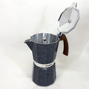 Гейзерная кофеварка Magio MG-1012 450 мл, кофеварка для дома, турка гейзерная для кофе, кофейник гейзерный. Изображение №7 Гейзерная кофеварка Magio MG-1012 450 мл, кофеварка для дома, турка гейзерная для кофе, кофейник гейзерный. Изображение №7
