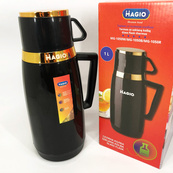 Термос Magio MG-1050B зі скляною колбою, Питний термос, Термос для кави Black. Зображення №12 Термос Magio MG-1050B зі скляною колбою, Питний термос, Термос для кави Black. Зображення №12