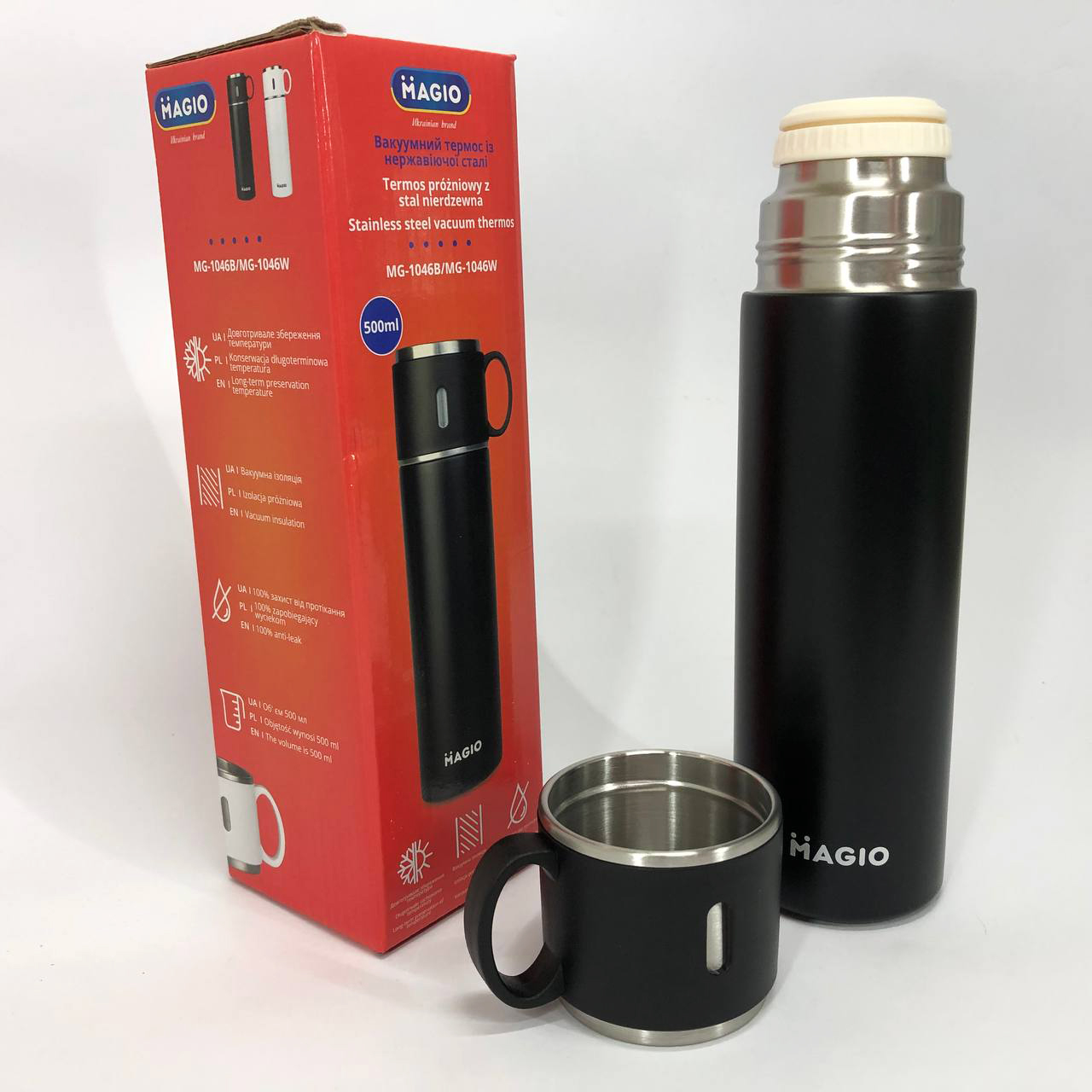 Термос MAGIO MG-1046B 0.5 л, Термос для спортсменов, Термокружка с вакуумной изоляцией Термос MAGIO MG-1046B 0.5 л, Термос для спортсменов, Термокружка с вакуумной изоляцией