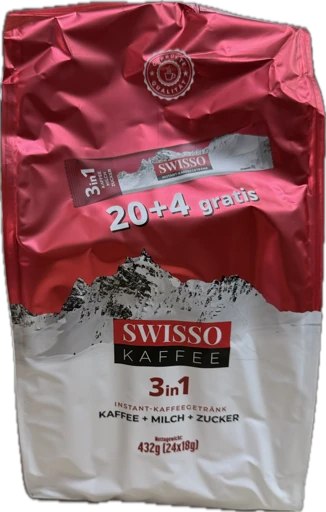 Розчинна кава з молоком та цукром Swisso 3 in 1 24*18 г Розчинна кава з молоком та цукром Swisso 3 in 1 24*18 г
