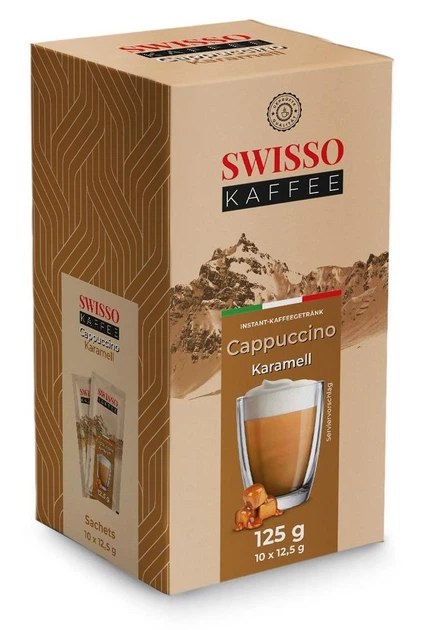 Капучино в стиках со вкусом карамели Swisso Karamell 10х12,5 г Капучино в стиках со вкусом карамели Swisso Karamell 10х12,5 г