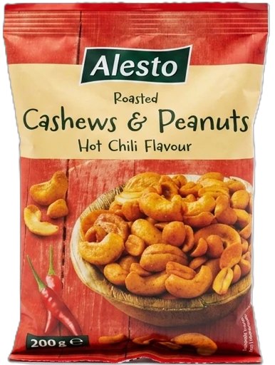 Кешью и арахис жареные с чили Alesto Roasted Cashews & Peanuts Hot Chili Flavour 200 г Кешью и арахис жареные с чили Alesto Roasted Cashews & Peanuts Hot Chili Flavour 200 г