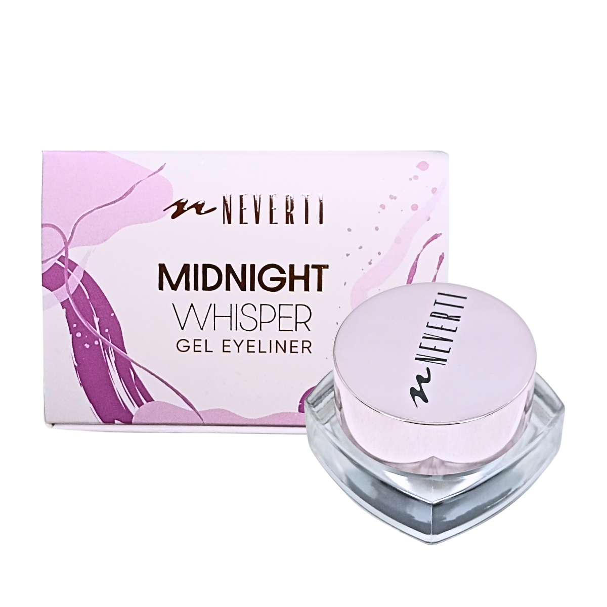 Гелевая подводка для глаз Neverti Midnight Whisper NP601 №101 Blackest Black, черная, 3,5 г Гелевая подводка для глаз Neverti Midnight Whisper NP601 №101 Blackest Black, черная, 3,5 г