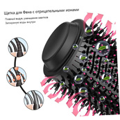 Фен Щетка расческа 3в1 One step Hair Dryer 1000 Вт 3 режима выпрямитель для укладки волос стайлер с функцией ионизации. Изображение №7 Фен Щетка расческа 3в1 One step Hair Dryer 1000 Вт 3 режима выпрямитель для укладки волос стайлер с функцией ионизации. Изображение №7