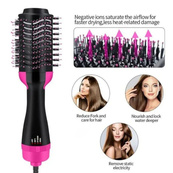 Фен Щетка расческа 3в1 One step Hair Dryer 1000 Вт 3 режима выпрямитель для укладки волос стайлер с функцией ионизации. Изображение №16 Фен Щетка расческа 3в1 One step Hair Dryer 1000 Вт 3 режима выпрямитель для укладки волос стайлер с функцией ионизации. Изображение №16