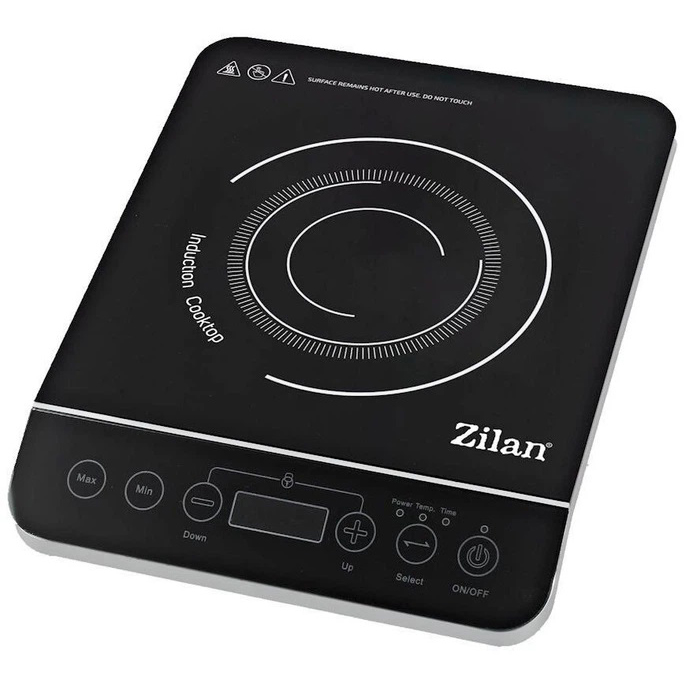 Настільна індукційна плита Zilan ZLN8078 Black для швидкого та безпечного готування Настільна індукційна плита Zilan ZLN8078 Black для швидкого та безпечного готування
