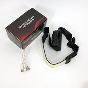 Фонарик налобный мягкий аккумуляторный XQ-T1C USB с красными задними огнями, фонарь на голову для рыбалки. Изображение №11