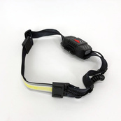 Фонарик налобный мягкий аккумуляторный XQ-T1C USB с красными задними огнями, фонарь на голову для рыбалки. Изображение №14