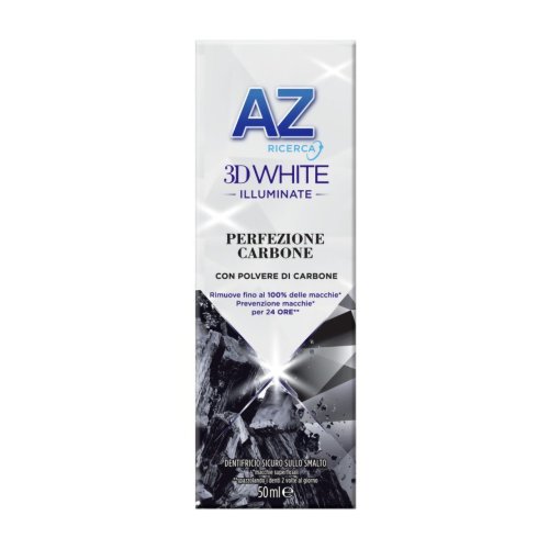 Зубная паста AZ 3D White Illuminate Perfezione Carbone с угольным порошком 50 мл Зубная паста AZ 3D White Illuminate Perfezione Carbone с угольным порошком 50 мл