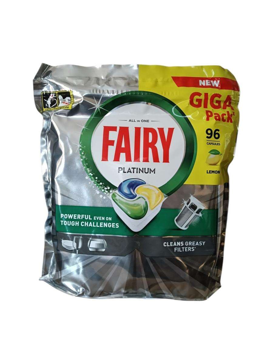 Капсулы для посудомоечной машины Fairy Platinum All in One Lemon 96шт Капсулы для посудомоечной машины Fairy Platinum All in One Lemon 96шт