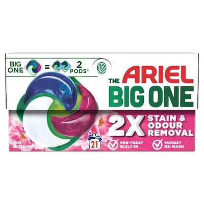 Капсули для прання Ariel Color Pink Blossom Big One 21 шт Капсули для прання Ariel Color Pink Blossom Big One 21 шт