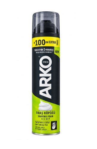 Піна для гоління Arko Soothing Hemp 200 мл Піна для гоління Arko Soothing Hemp 200 мл