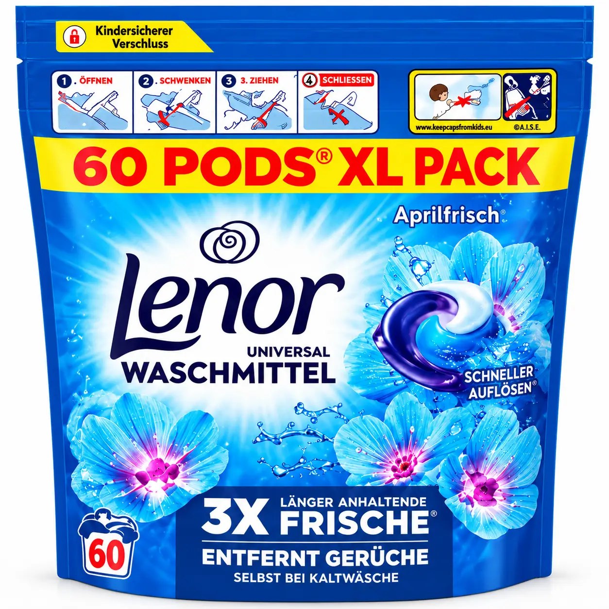 Капсули для прання Lenor Aprilfrisch Universal 60 шт Капсули для прання Lenor Aprilfrisch Universal 60 шт