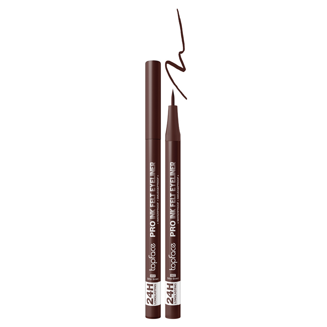 Підводка-фломастер для очей Topface Pro Ink Felt Eyeliner PT619 (1,2 мл) 02 - Bitter Brown (коричневий) Підводка-фломастер для очей Topface Pro Ink Felt Eyeliner PT619 (1,2 мл) 02 - Bitter Brown (коричневий)