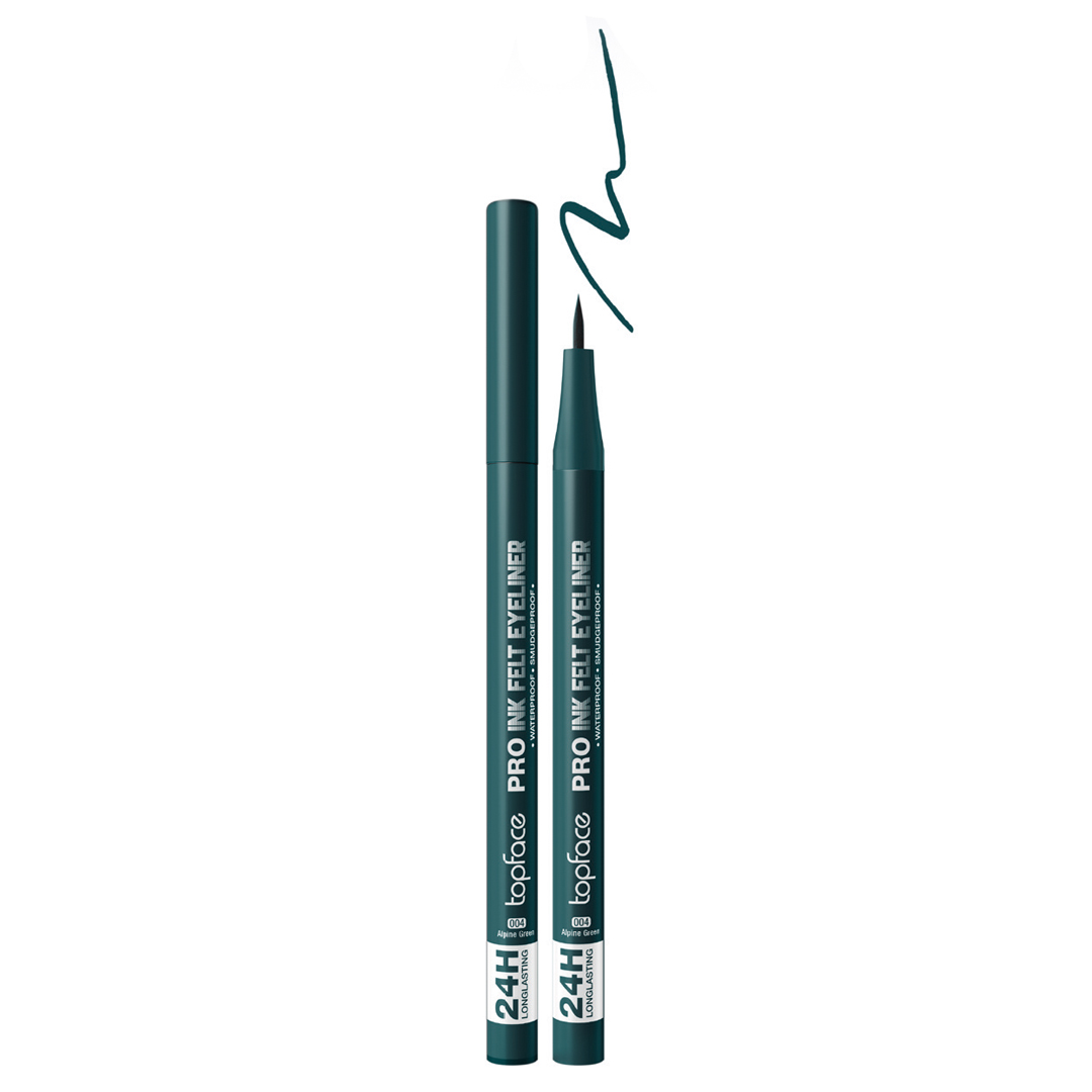 Підводка-фломастер для очей Topface Pro Ink Felt Eyeliner PT619 (1,2 мл) 04 - Alpine Green (зелений) Підводка-фломастер для очей Topface Pro Ink Felt Eyeliner PT619 (1,2 мл) 04 - Alpine Green (зелений)