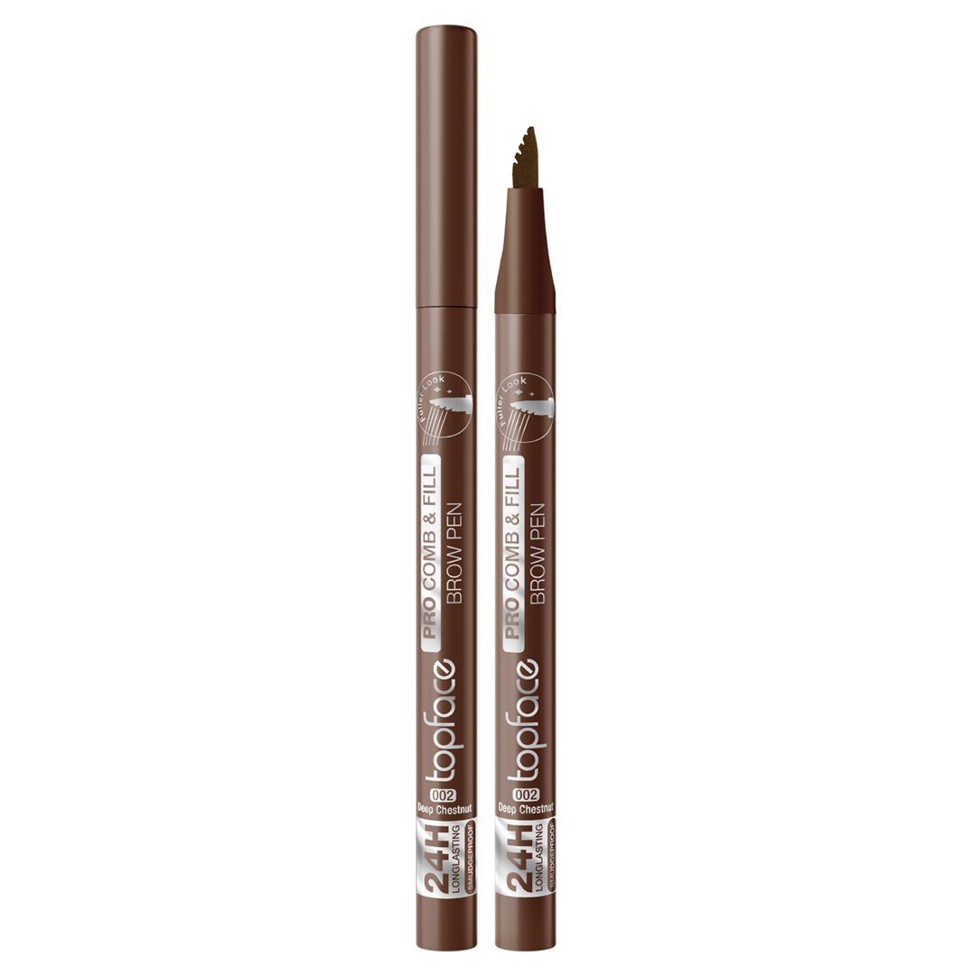 Маркер для брів Topface Pro Comb & Fill Brow Pen PT620 (1 мл) 02 - Deep Chestnut (темно-коричневий) Маркер для брів Topface Pro Comb & Fill Brow Pen PT620 (1 мл) 02 - Deep Chestnut (темно-коричневий)