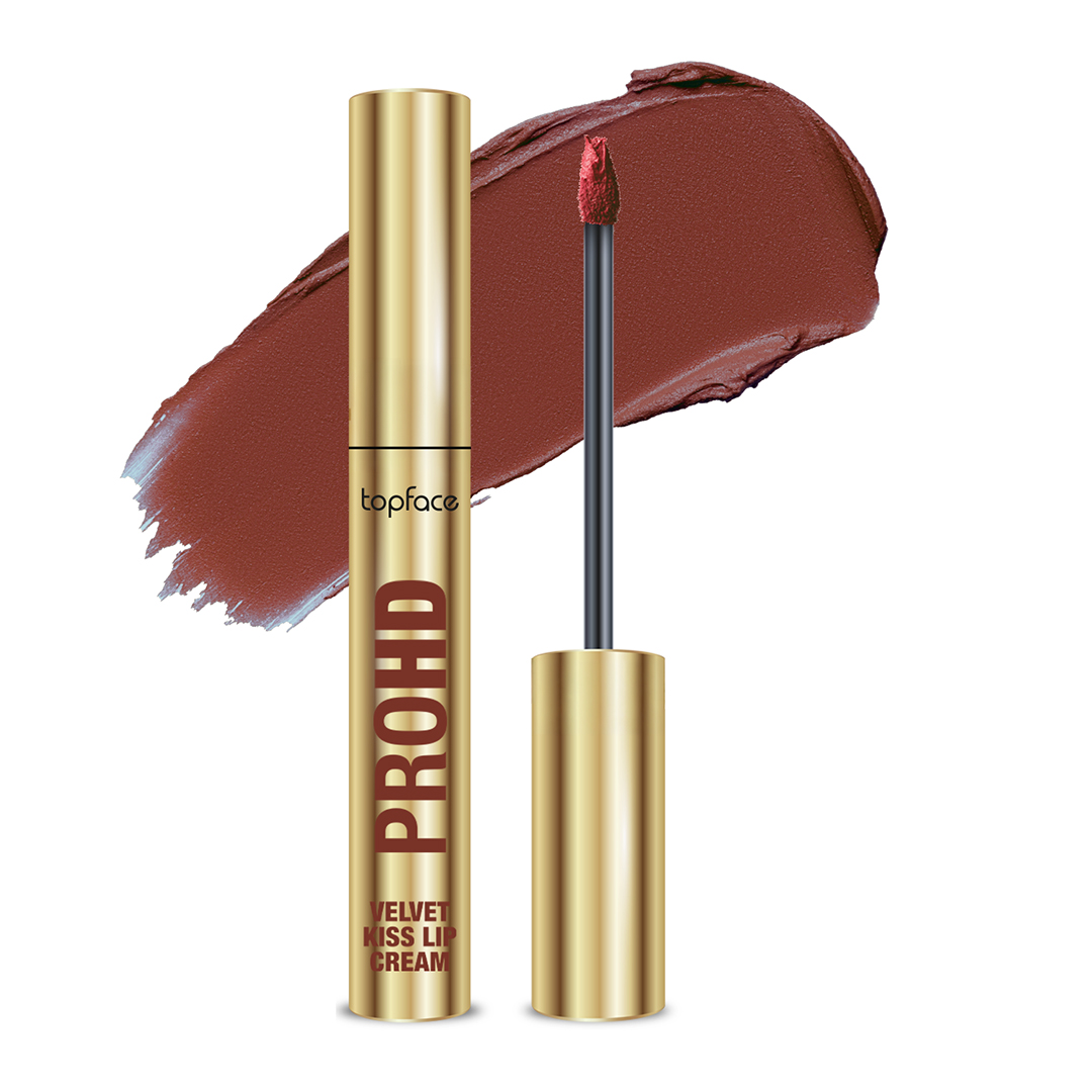 Рідка матова помада Topface PROHD Velvet Kiss Lip Cream PT212 (3 г) 007 Toasted Allure (темно-шоколадний) Рідка матова помада Topface PROHD Velvet Kiss Lip Cream PT212 (3 г) 007 Toasted Allure (темно-шоколадний)