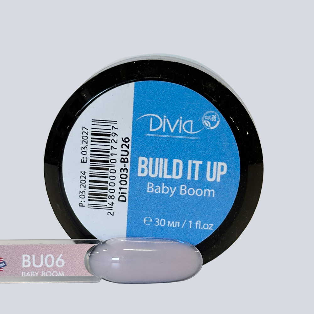 Рідкий гель для нігтів Divia "Build It Up" - Di1003 (30 мл) BU26 - Baby Boom вершково-рожевий Рідкий гель для нігтів Divia "Build It Up" - Di1003 (30 мл) BU26 - Baby Boom вершково-рожевий