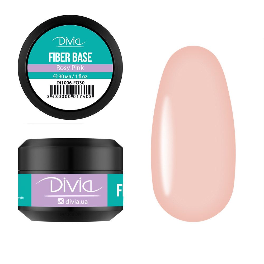 Файбер база для нігтів з армуючими волокнами Divia "Fiber Base" - Di1006 (30 мл) FO30 - Rosy Pink (рожево-нюдовий) Файбер база для нігтів з армуючими волокнами Divia "Fiber Base" - Di1006 (30 мл) FO30 - Rosy Pink (рожево-нюдовий)