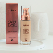 Тональна основа Topface "Skin Twin - Cover Foundation" - PT464 (32 мл) 02 - Light Rose Beige (світлий рожево-бежевий). Зображення №6 Тональна основа Topface "Skin Twin - Cover Foundation" - PT464 (32 мл) 02 - Light Rose Beige (світлий рожево-бежевий). Зображення №6