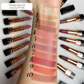 Помада для губ TopFace "Instyle - Сreamy Lipstick" - PT156 (4 г) 011 - Grayish Brown (холодно-коричневый). Изображение №4