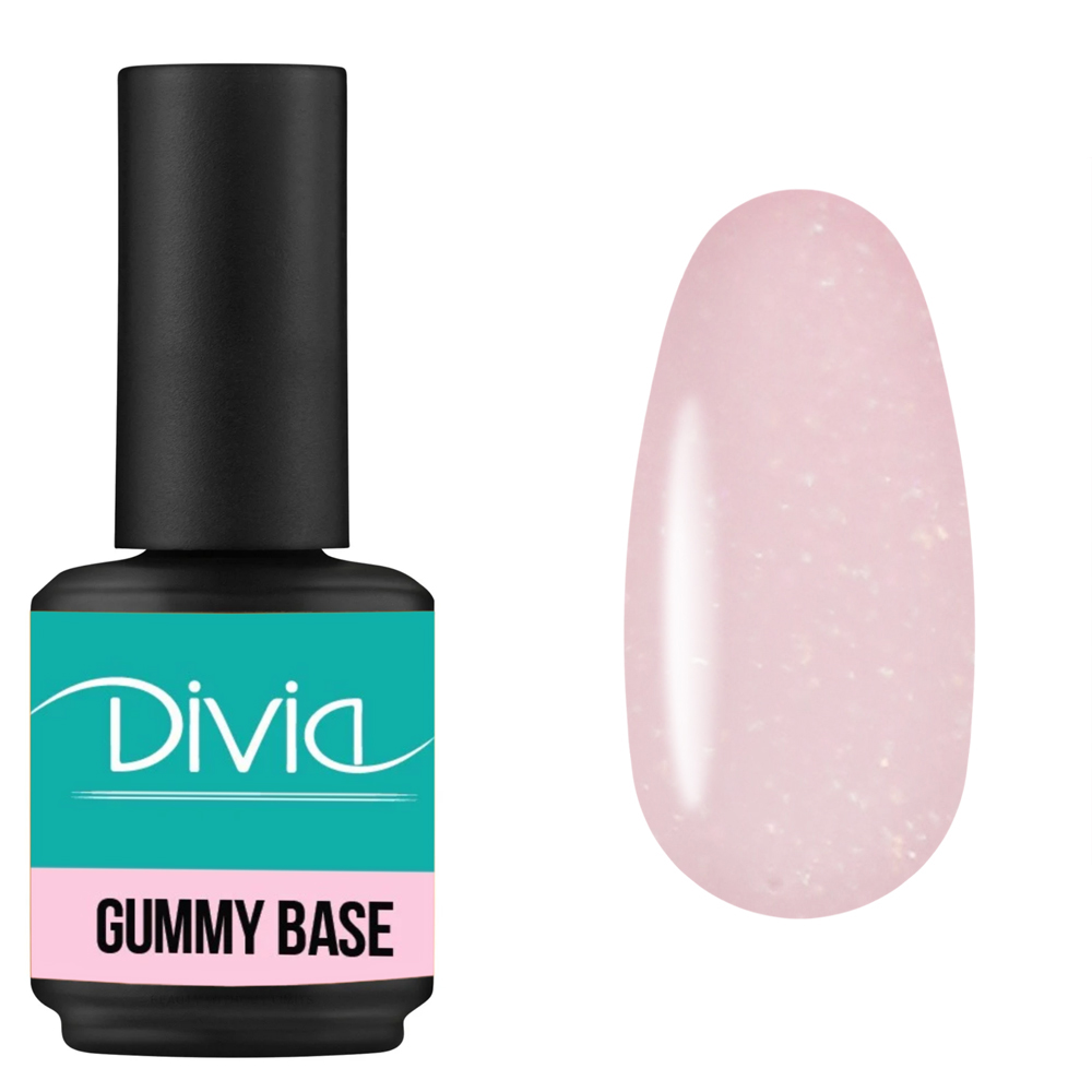 База камуфлююча для нігтів Divia "Gummy Base" - Di1008 (15 мл) GB1508 - Shimmer Peachpuff (світло-персиковий з шимером) База камуфлююча для нігтів Divia "Gummy Base" - Di1008 (15 мл) GB1508 - Shimmer Peachpuff (світло-персиковий з шимером)