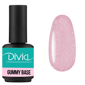 База камуфлююча для нігтів Divia "Gummy Base" - Di1008 (15 мл) GB1506 - Natural Shimmer Peach (персиково-рожевий з шимером). Зображення №2 База камуфлююча для нігтів Divia "Gummy Base" - Di1008 (15 мл) GB1506 - Natural Shimmer Peach (персиково-рожевий з шимером). Зображення №2