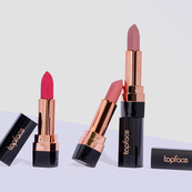 Помада для губ матова Topface "Instyle - Matte Lipstick" - PT155 (4 г) 022 - Rosewood (темно-нюдовий). Зображення №7