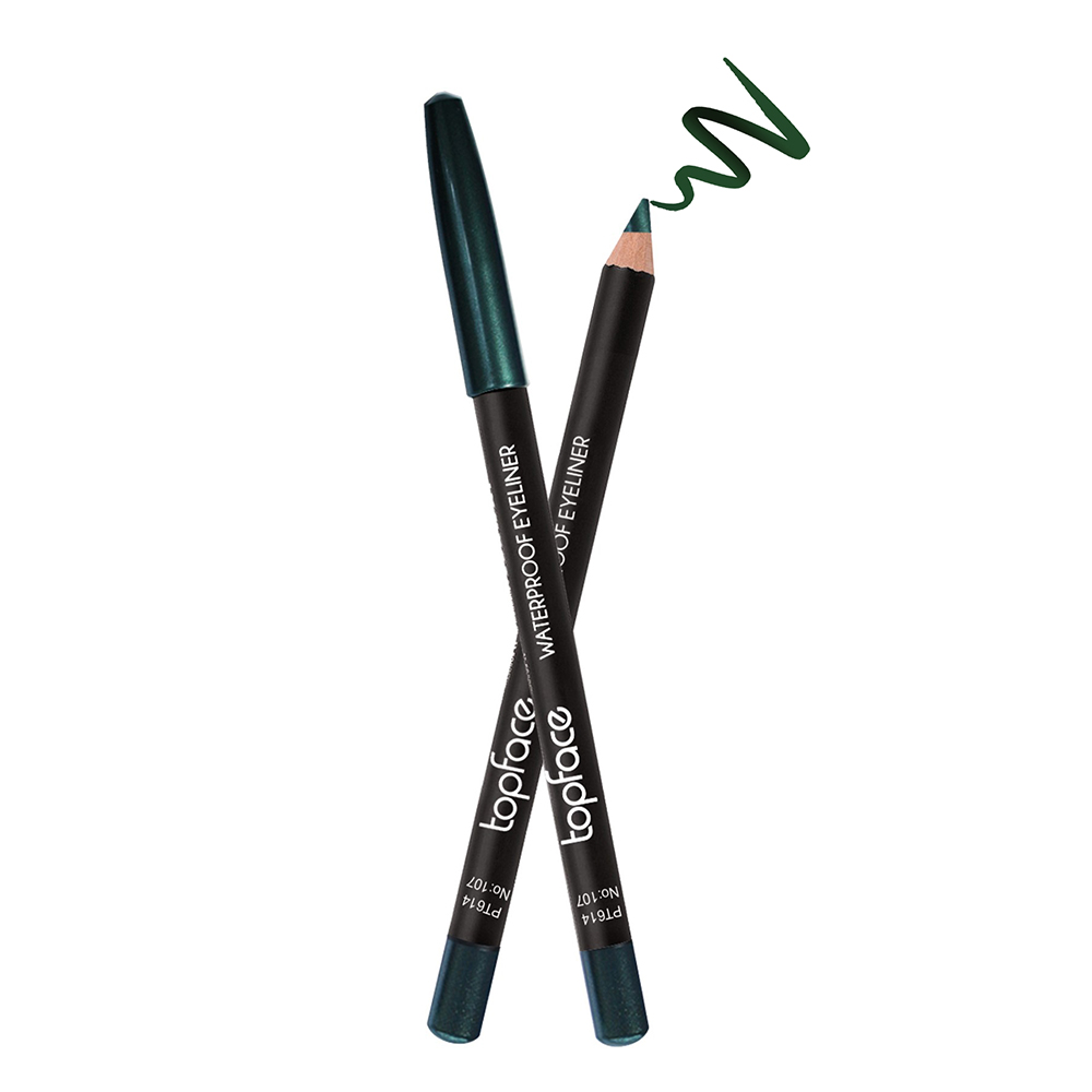 Олівець для очей водостійкий TopFace "Waterproof Eyeliner" - PT614 (1,14 г) 107 - Green Shine (зелений з шимером) Олівець для очей водостійкий TopFace "Waterproof Eyeliner" - PT614 (1,14 г) 107 - Green Shine (зелений з шимером)