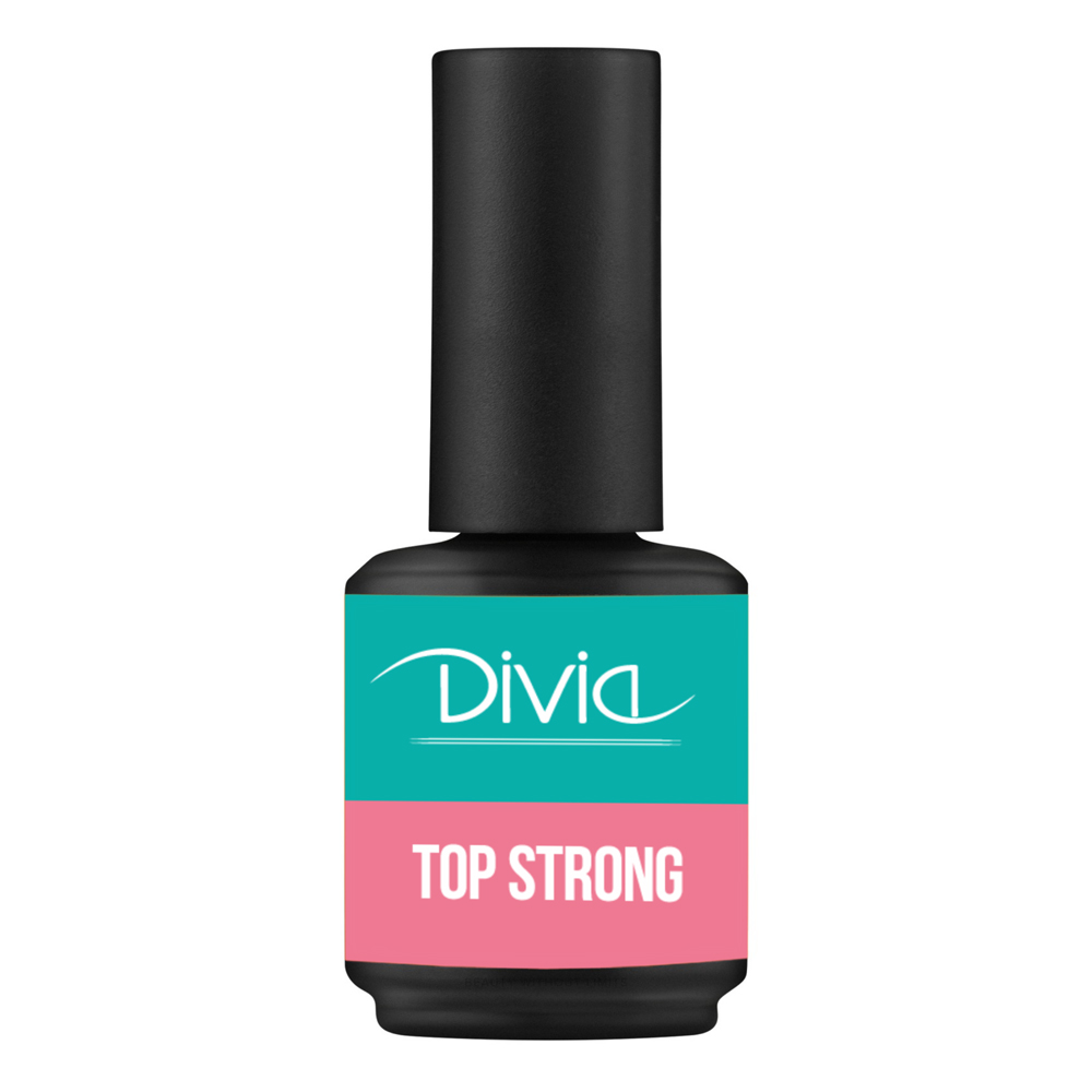 Топ для нігтів надміцний Divia "Top Strong" - Di1071 (15 мл) Топ для нігтів надміцний Divia "Top Strong" - Di1071 (15 мл)