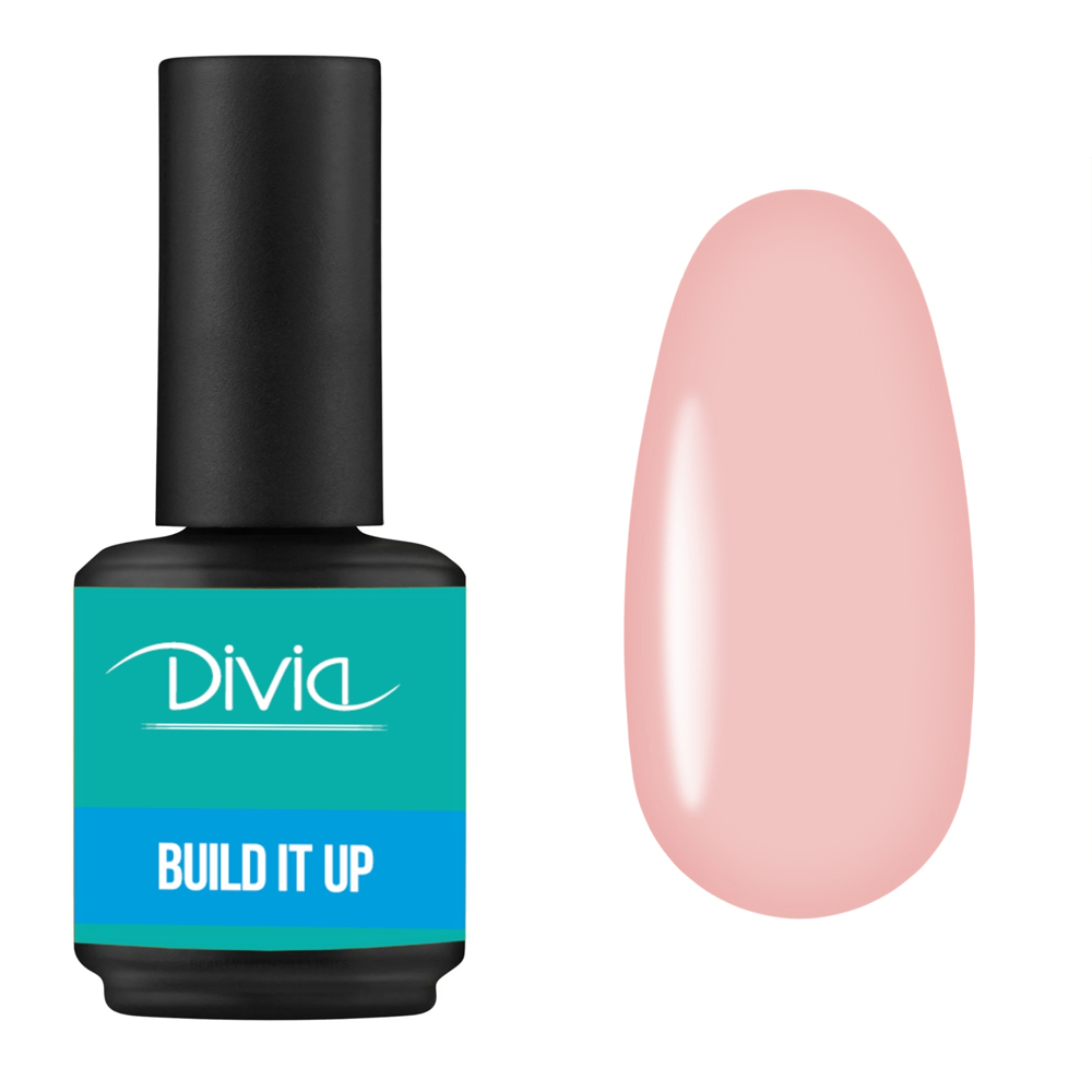 Рідкий гель для нігтів Divia "Build It Up" - Di1002 (15 мл) BU1506 - Strawberry Cream Рідкий гель для нігтів Divia "Build It Up" - Di1002 (15 мл) BU1506 - Strawberry Cream