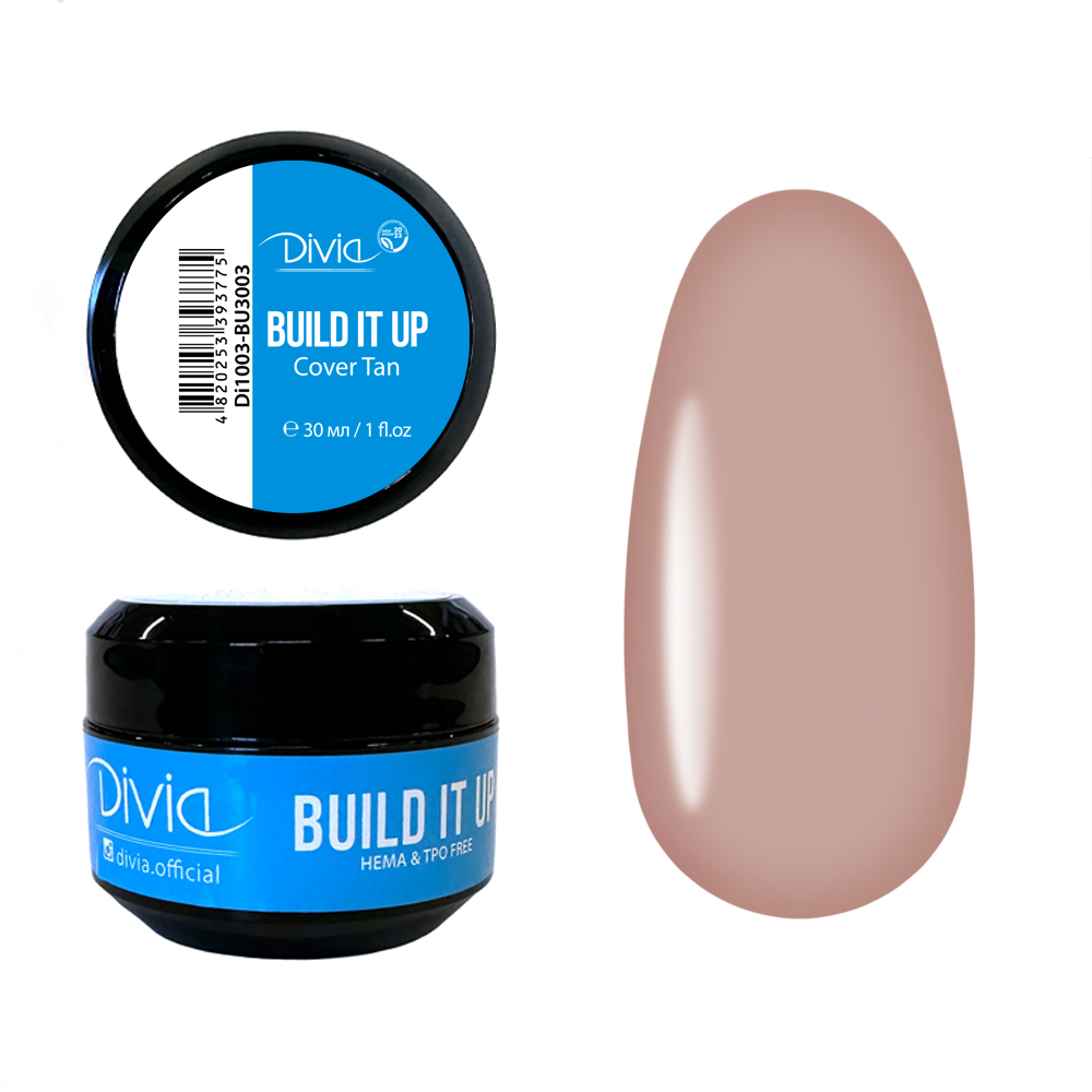 Рідкий гель для нігтів Divia "Build It Up" - Di1003 (30 мл) BU3003 - Cover Tan Рідкий гель для нігтів Divia "Build It Up" - Di1003 (30 мл) BU3003 - Cover Tan