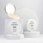 Пудра компактна Topface "Super Match Foundation" - PT269 (10 г) 02 - Light Cream (світлий кремовий, нейтральний). Зображення №4