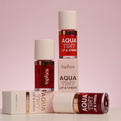 Рідка помада для губ Topface "Aqua Tint Lip&Cheek" PT215 (10 мл) 003 - Red Berry Jam (рожевий). Зображення №4