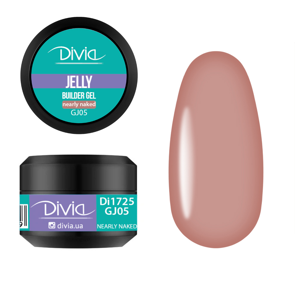 Гель для наращивания ногтей Divia "Jelly Builder Gel" - Di1725 (5 г) GJ05 - Nearly Naked (нюдовый) Гель для наращивания ногтей Divia "Jelly Builder Gel" - Di1725 (5 г) GJ05 - Nearly Naked (нюдовый)