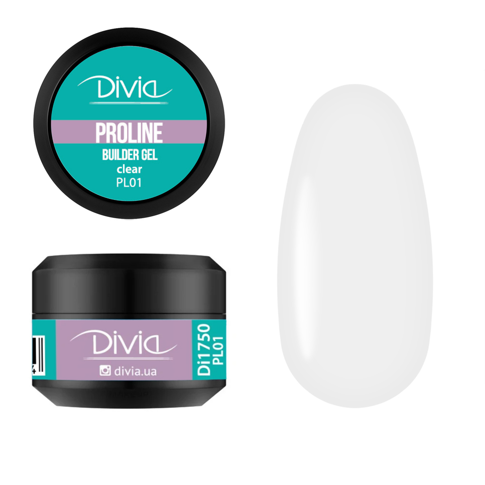 Гель будівельний Divia “ProLine Builder Gel“ Di1750 (5 г) PL01 - Clear (прозорий) Гель будівельний Divia “ProLine Builder Gel“ Di1750 (5 г) PL01 - Clear (прозорий)