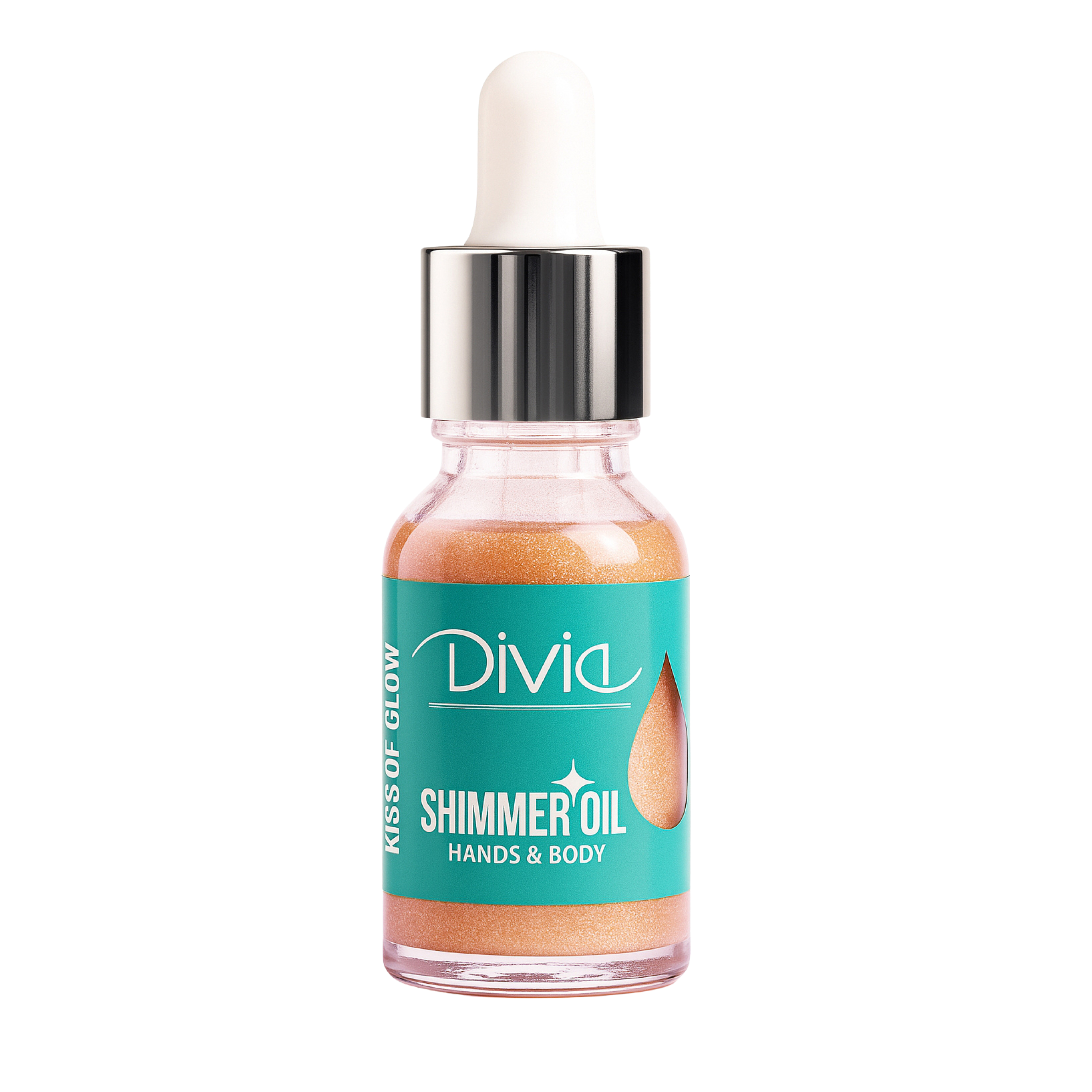 Олія для рук і тіла з шиммером Divia "Kiss of Glow" Di1637 (15мл) 02 - Rosy Олія для рук і тіла з шиммером Divia "Kiss of Glow" Di1637 (15мл) 02 - Rosy