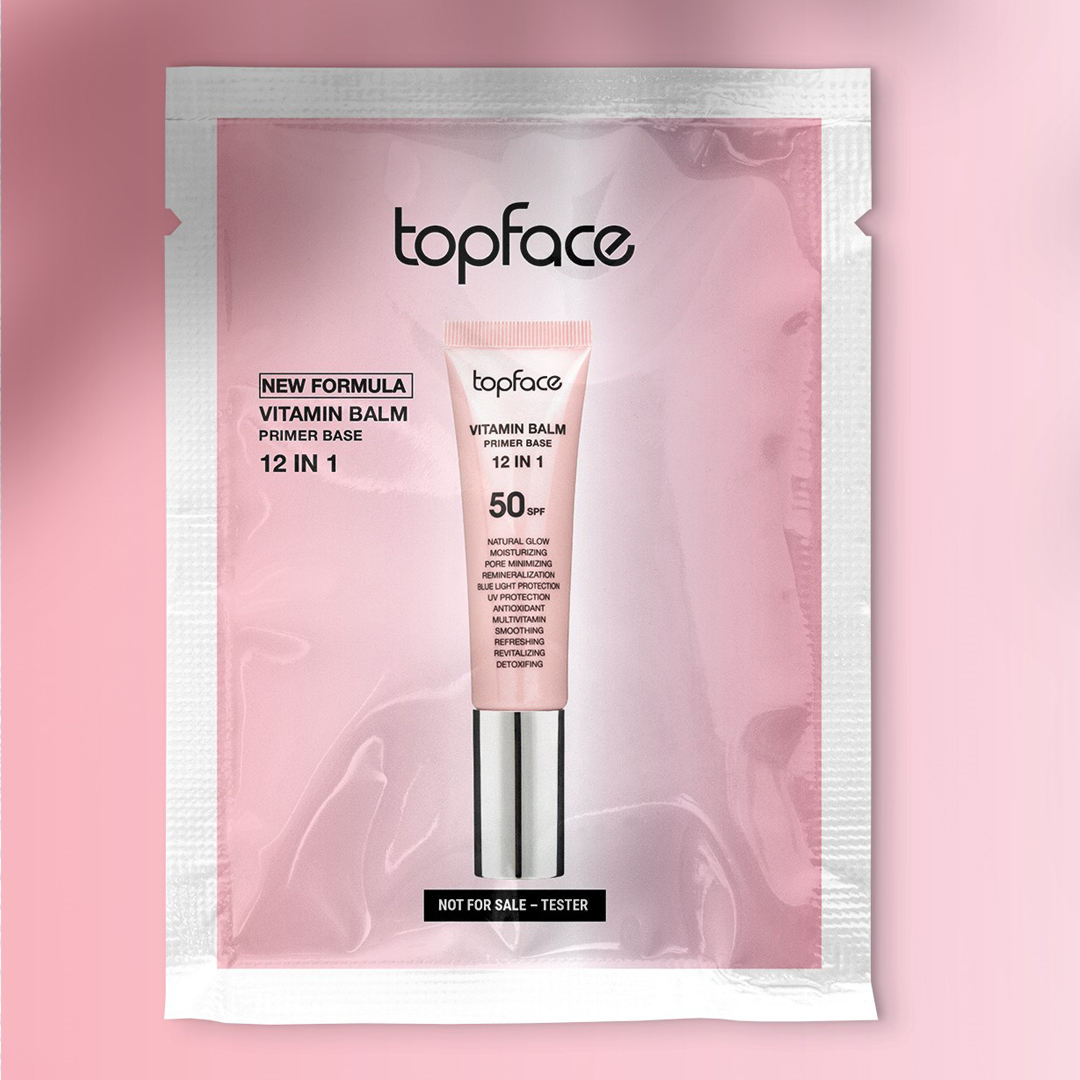Праймер-основа для обличчя у сашетці Topface Vitamin Balm Primer Base 12 в 1 SPF50 PT473 Праймер-основа для обличчя у сашетці Topface Vitamin Balm Primer Base 12 в 1 SPF50 PT473