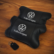 Набор подушек 2 шт. в авто Volkswagen из натуральной кожи, на подголовник в машину, автомобильная подушка. Изображение №6 Набор подушек 2 шт. в авто Volkswagen из натуральной кожи, на подголовник в машину, автомобильная подушка. Изображение №6