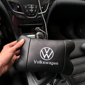 Набор подушек 2 шт. в авто Volkswagen из натуральной кожи, на подголовник в машину, автомобильная подушка. Изображение №7 Набор подушек 2 шт. в авто Volkswagen из натуральной кожи, на подголовник в машину, автомобильная подушка. Изображение №7