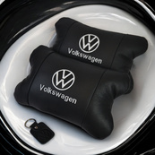 Набор подушек 2 шт. в авто Volkswagen из натуральной кожи, на подголовник в машину, автомобильная подушка. Изображение №10 Набор подушек 2 шт. в авто Volkswagen из натуральной кожи, на подголовник в машину, автомобильная подушка. Изображение №10
